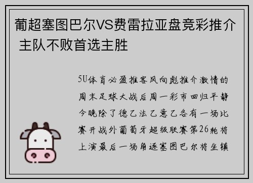 葡超塞图巴尔VS费雷拉亚盘竞彩推介 主队不败首选主胜